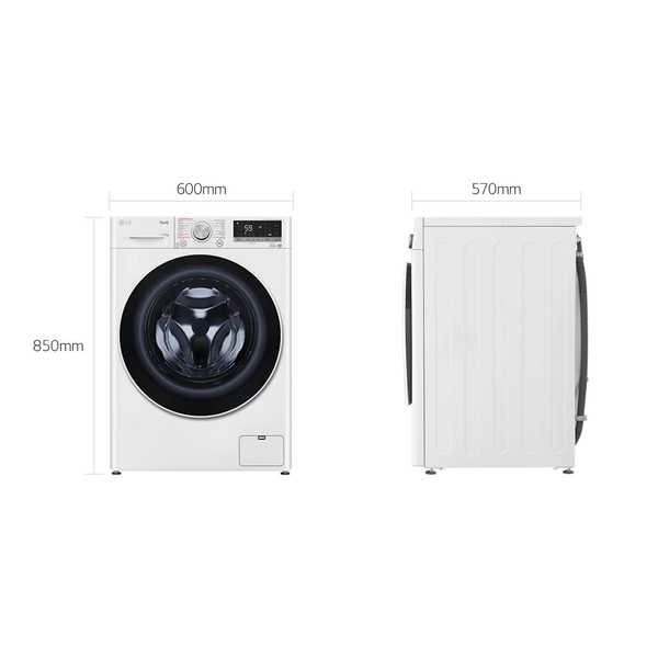 Máy giặt sấy LG AI DD Inverter giặt 11 kg - sấy 7 kg FV1411D4W